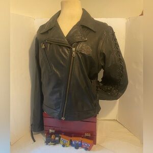 Harley Davidson Ladies Leather Tied Arms L